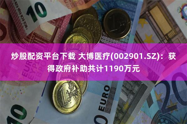 炒股配资平台下载 大博医疗(002901.SZ)：获得政府补助共计1190万元