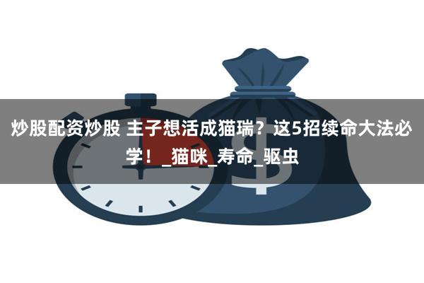 炒股配资炒股 主子想活成猫瑞？这5招续命大法必学！_猫咪_寿命_驱虫